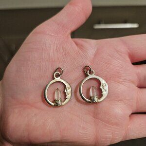 Vintage Sterling Silver Quartz Charms